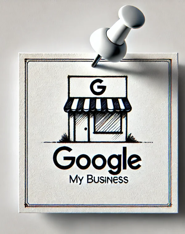 DALL·E 2025-03-24 10.41.51 - A minimalist hand-drawn sketch style illustration on a pure white background, similar to a modern logo pinboard. The image features the Google My Busi